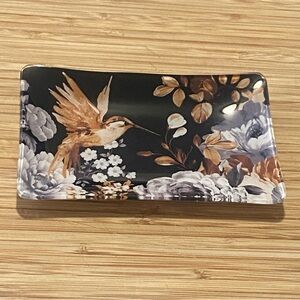 Michel Design Works glass hummingbird soap dish / trinket dish